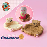 Knitted Bear Coasters Set (2 pcs)