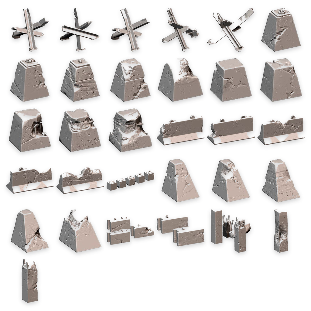 Obstacles of War, all pieces