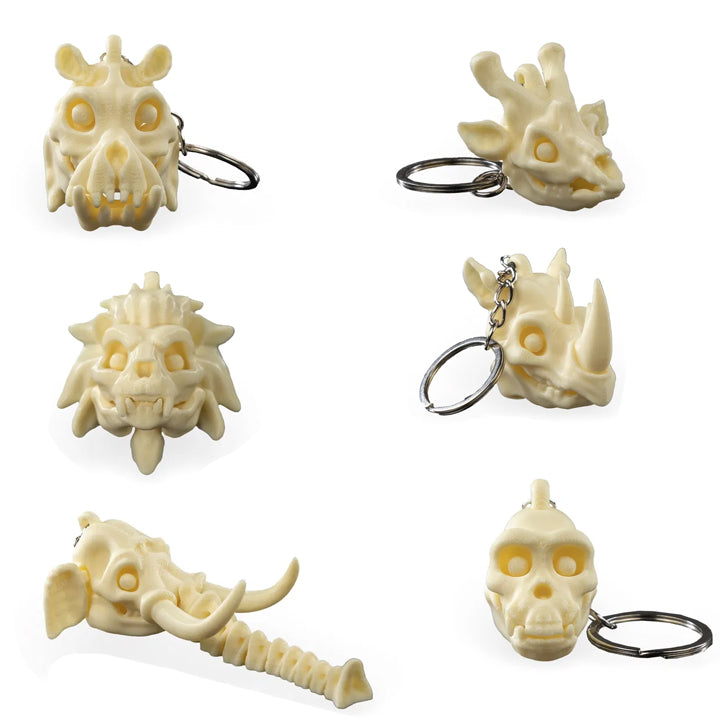 Skeletal Safari Keychains