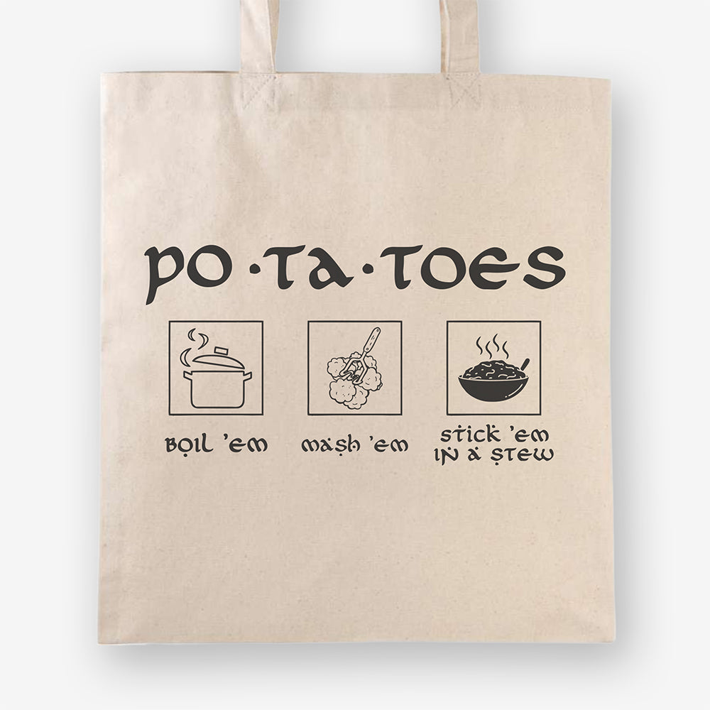 Dungeons & Dragons Tote Bag, Po-Ta-Toes, Heavy Cotton
