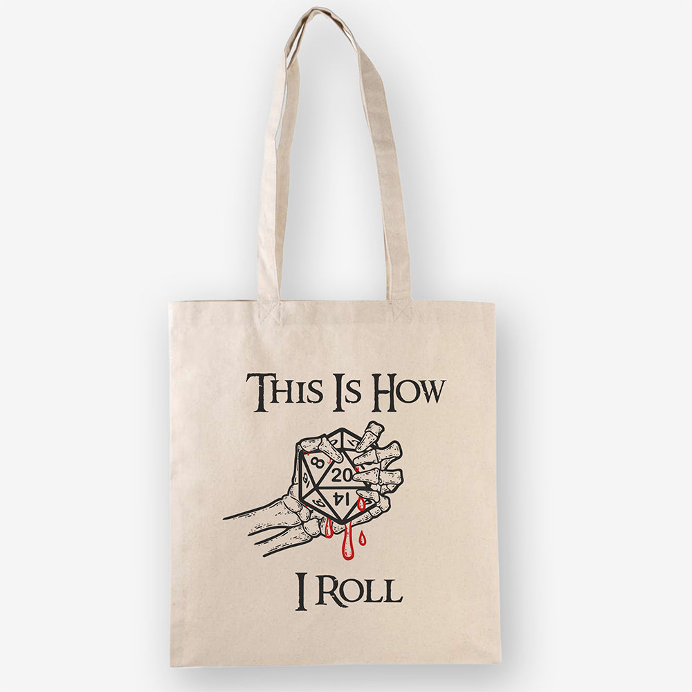 Dungeons & Dragons Tote Bag, How I Roll, Heavy Cotton