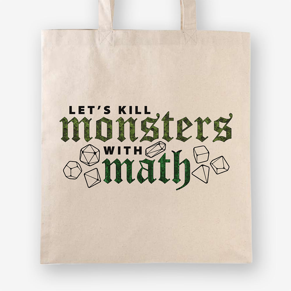 Dungeons & Dragons Tote Bag, Monster Math, Heavy Cotton