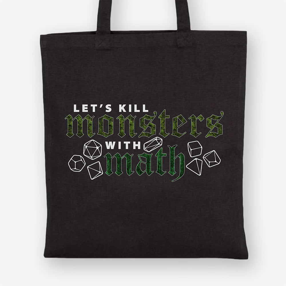 Dungeons & Dragons Tote Bag, Monster Math, Heavy Cotton
