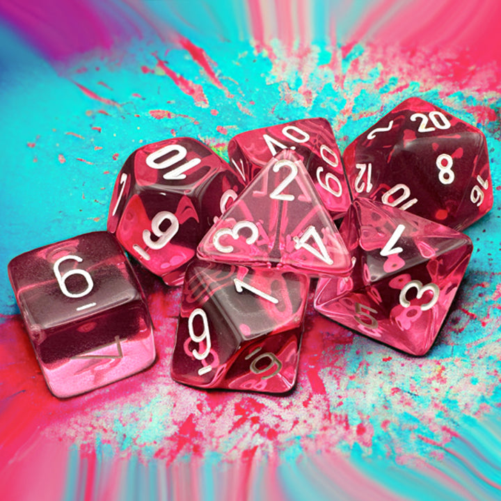 7 Zaruri Chessex, Translucent Pink/White