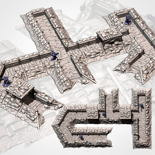 Trenches, Commander Bundle, Warhammer 40K Modular Terrain