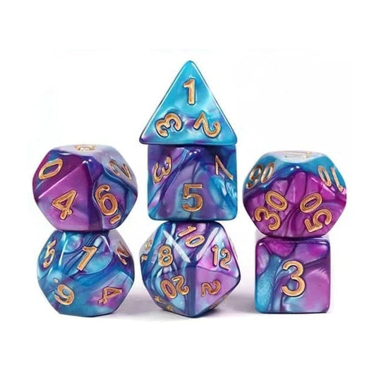 Set 7 Zaruri D&D, Violet cu infuzie de mana